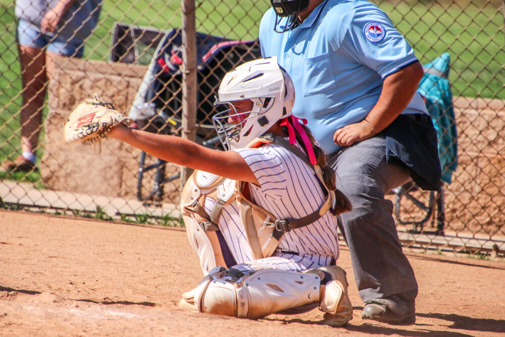 Valencia catcher Blair Rune frames a pitch during Monday's CIF Southern Section Division 3 second-round matchup against Yorba Linda held at Valencia High School. Tyler Wainfeld/The Signal.