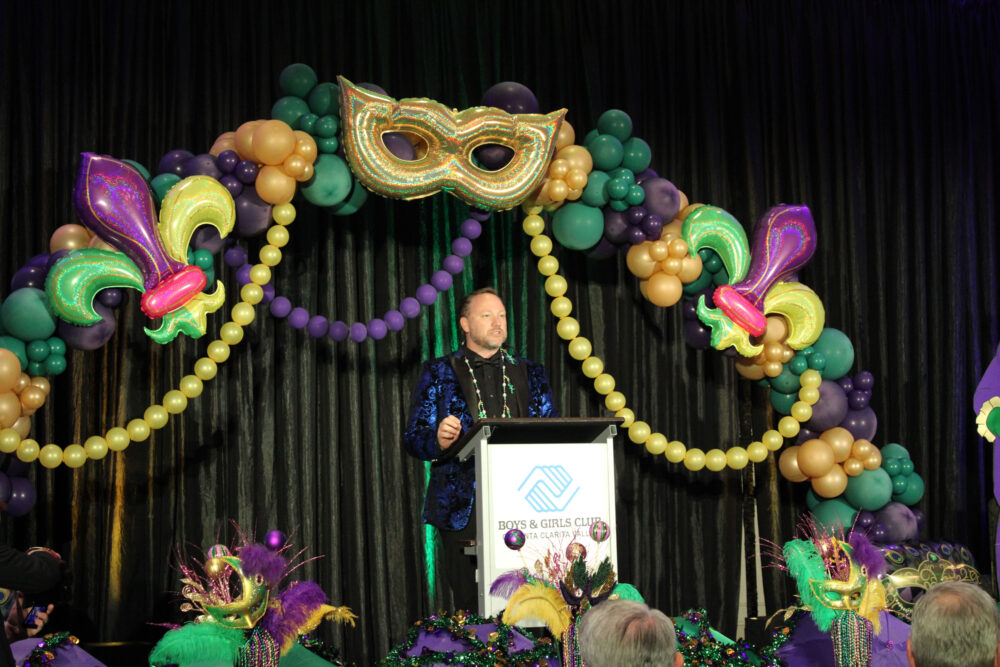 Matt Nelson, CEO of the Boys and Girls Club of Santa Clarita Valley, gives a speech about the impacts the club makes every day at the Boys and Girls Club of Santa Clarita Valley "The Big Easy" gala and auction at the Hyatt Regency Valencia, Saturday, May 31, 2025. Kamryn Martell/The Signal