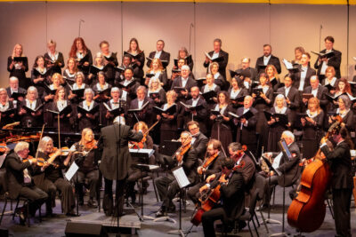 Artistic Director Allan Robert Petker conducts the Santa Clarita Master Chorale at its grand finale, "Silver Celebration," for its 25th anniversary season at the Santa Clarita Performing Arts Center in Valencia on Sunday evening, June 8, 2025. Maya Morales/The Signal