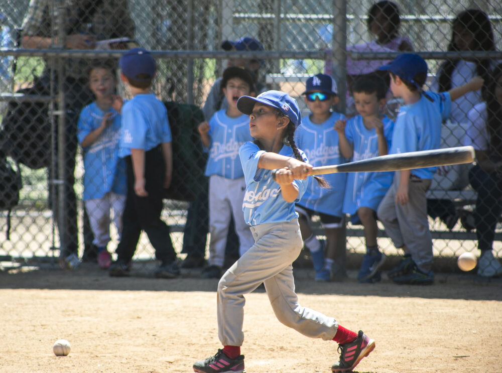 "Mini Dodgers," from the ages of 4 to 6, participated in the Los Angeles Dodgers Neighborhood Camps at the William S Hart Pony Baseball & Softball on Wednesday, July 16, 2025. Habeba Mostafa/ The Signal