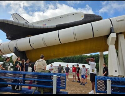 Participants take part in the Mach II Aviation Challenge at NASA’s United States Space and Rocket Center in Huntsville, Alabama, June 2025. Photo courtesy of the Young Marines