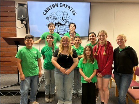 The Canyon Coyotes 4-H recently chose their new officers for the 2025-26 4-H year. Courtesy photo.