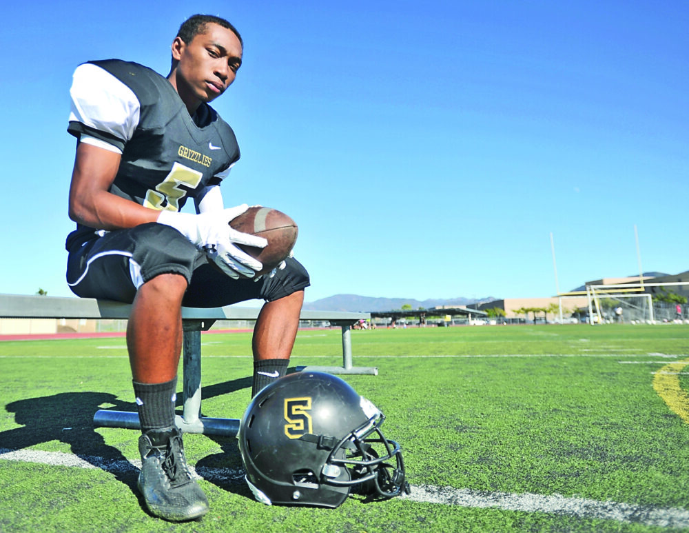 Golden Valley junior Shane Tamura, shown here at Golden Valley High School on Oct. 2, 2014. KATHARINE LOTZE/Signal.