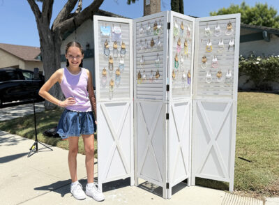 Brooklyn Hernandez, an 11-year-old Valencia resident, donates 20% of the proceeds from her bracelet sales to local charities. Photo by Kelly Nishimoto/The Signal.