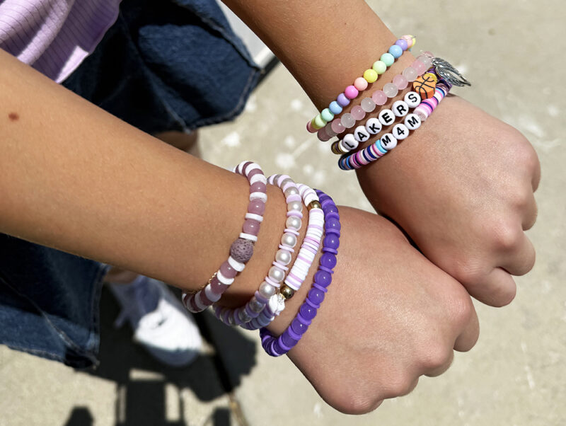 Brooklyn Hernandez, an 11-year-old Valencia resident, donates 20% of the proceeds from her bracelet sales to local charities. Photo by Kelly Nishimoto/The Signal.