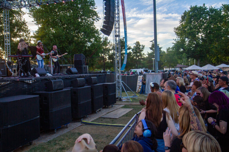Music fans jam out to Twisted Gypsy, a Fleetwood Mac tribute, for the third consecutive week of Concerts in the Park hosted by the city of Santa Clarita on July 26, 2025 at Central Park in Saugus, Calif. Katherine Quezada/The Signal