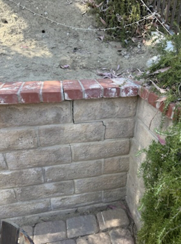 A reader asked home improvement columnist Robert Lamoureux for insight on what might be causing his back yard wall to crack. Courtesy photo