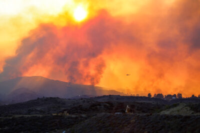 The Canyon Fire, a brush fire in Piru, burns approximately 1,051 acres on Aug. 7, 2025. Habeba Mostafa/The Signal