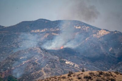 The "Canyon Fire" continues to burn near Castaic and Val Verde, scorching 5,370 acres, Friday, Aug. 8, 2025. Katherine Quezada/The Signal