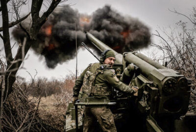 A serviceman with Ukraine’s 24th Mechanized Brigade fires a howitzer at Russian forces near Chasiv Yar, Ukraine, on Nov. 18, 2024. President Donald Trump has begun pressuring China and India to stop buying sanctioned Russian oil in an effort to end the Kremlin’s war in Ukraine. Oleg Petrasiuk/24th King Danylo Separate Mechanized Brigade of the Ukrainian Armed Forces/File Photo/Handout via Reuters