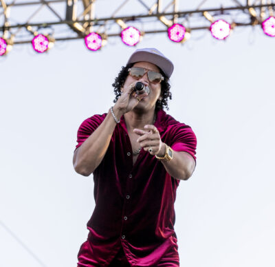 "Locked Out of Heaven," a Bruno Mars tribute band, performed during the fifth installment of the city of Santa Clarita's Concerts in the Park series at Central Park on Saturday, Aug. 9, 2025. Habeba Mostafa/ The Signal