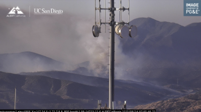 An Alert California mountaintop camera shows the King Fire as of approximately 6:30 a.m. Thursday, Aug. 14, 2025. Courtesy of Alert California.