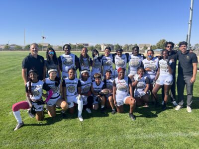 Golden Valley High School girl's flag football team photo. Courtest Photo