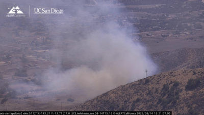 The "Hawk Fire" breaks out in Acton with moderate to rapid rate of speed. Screenshot courtesy of ALERTCalifornia.