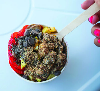 At Ubatuba Açaí Valencia you can design your favorite choice of bowl choosing from many bases and toppings. You can add as many as you like and create a unique combination that’s sure to satisfy your cravings. PHOTO BY HABEBA MOSTAFA / THE SIGNAL