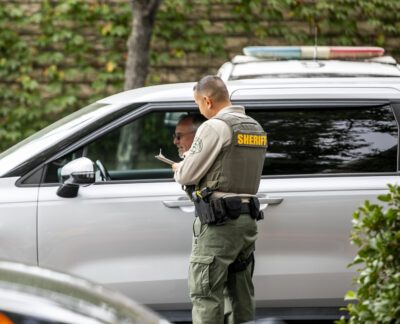 Residents participated in the "Etch & Catch" event hosted by the Santa Clarita Valley Sheriff's Station, in partnership with the Los Angeles County Sheriff's Department Vehicle Theft Task Force, at Santa Clarita City Hall in Valencia on Saturday, Aug. 16, 2025. Habeba Mostafa/ The Signal