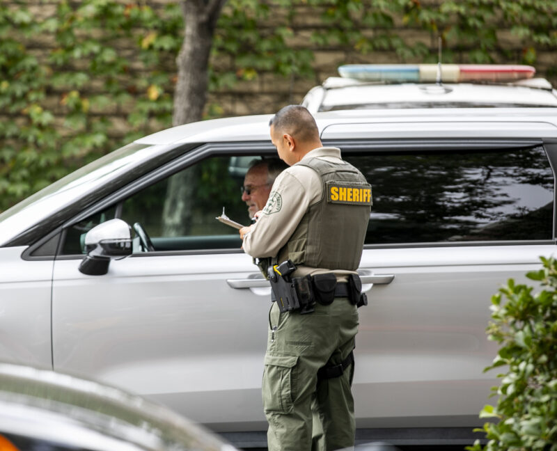 Residents participated in the "Etch & Catch" event hosted by the Santa Clarita Valley Sheriff's Station, in partnership with the Los Angeles County Sheriff's Department Vehicle Theft Task Force, at Santa Clarita City Hall in Valencia on Saturday, Aug. 16, 2025. Habeba Mostafa/ The Signal