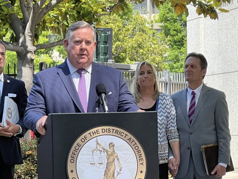 Rep. Ken Calvert, R-Calif., speaks at a news conference in Santa Ana, Calif., on June 16, 2023. Photo by Brad Jones.
