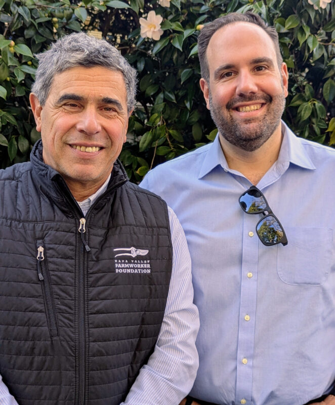 Vineyard Manager Enrique Herrero and Associate Winemaker Jonathan Tyer, of Inglenook Winery. Photo courtesy of Carl Kanowsky.