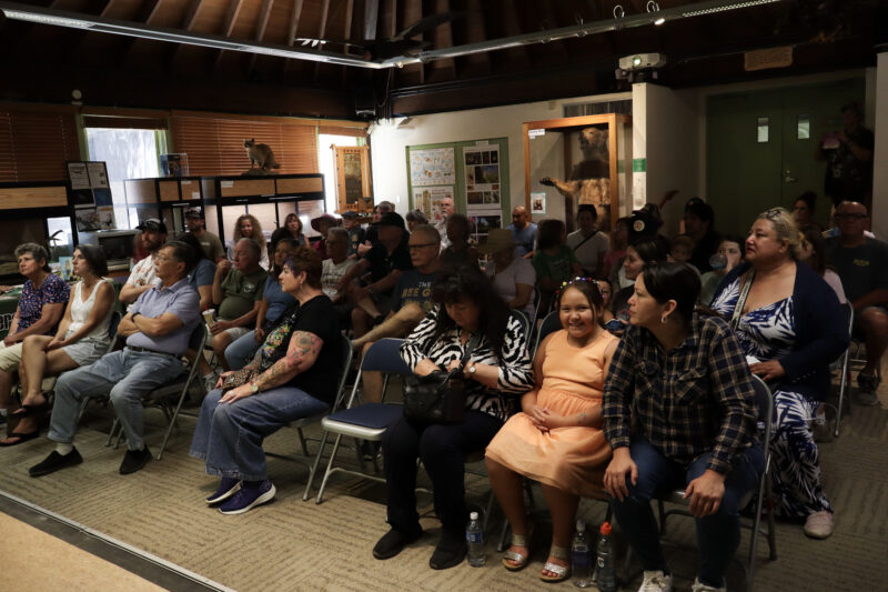 Attendees listen to presenter Dana Stangel at the "Pollinators on Parade" event at Placerita Canyon Nature Center, Sunday, Aug. 17, 2025. Kamryn Martell/The Signal