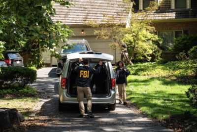 Home of former national security adviser John Bolton in Bethesda, Md., on Aug. 22, 2025, as the FBI raids the home. Photo by Madalina Kilroy.