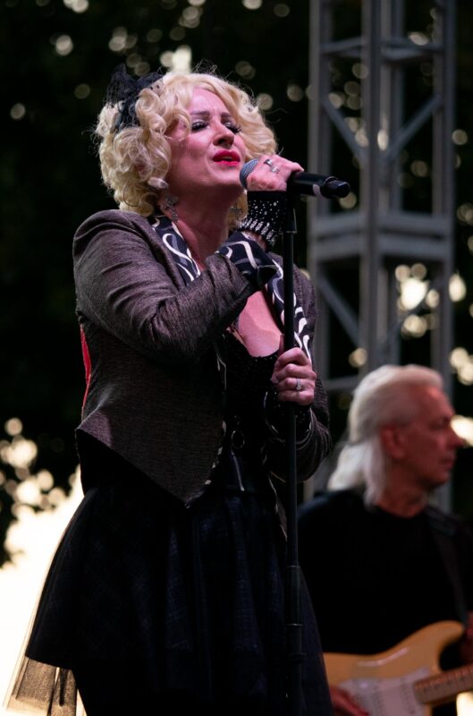The Blonde Ambition band performs a tribute to Madonna at “Concerts in the Park” on Saturday Aug. 23, 2025 at Central Park in Saugus, Calif. Katherine Quezada/The Signal