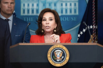 District of Columbia Attorney Jeanine Pirro speaks during a press briefing at the White House in Washington on Aug. 11, 2025. Photo by Madalina Kilroy.