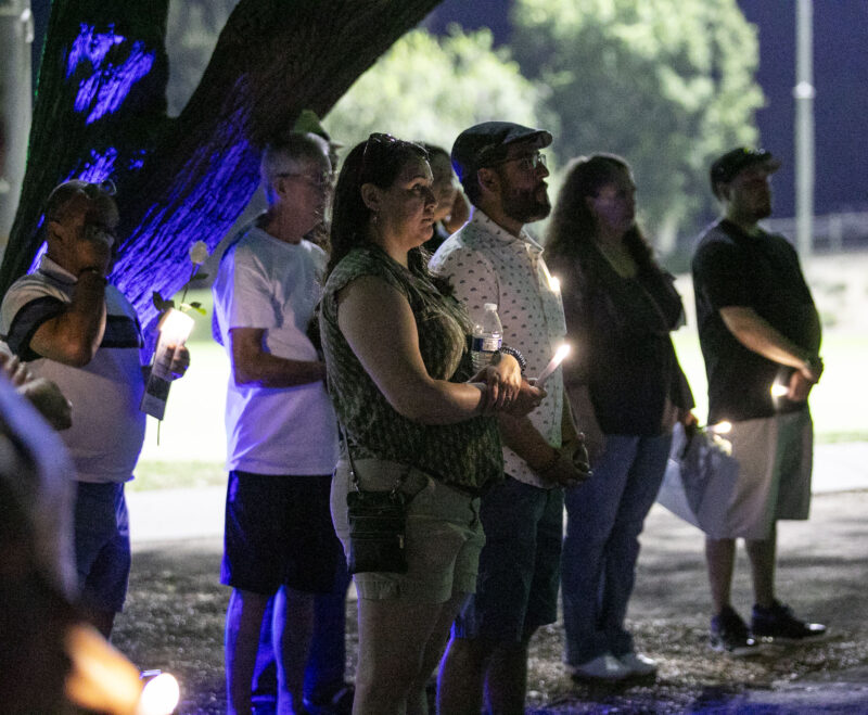 Families and attendees mourn and honor the youth lost throughout the years in Santa Clarita during the Evening of Remembrance at Central Park on Wednesday, Aug. 27, 2025. Habeba Mostafa/ The Signal