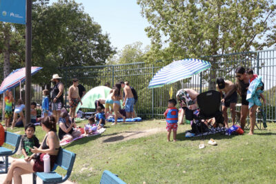 Families and friends beat the heat at the Santa Clarita Aquatics Center, Saturday, Aug. 30, 2025. Kamryn Martell/The Signal