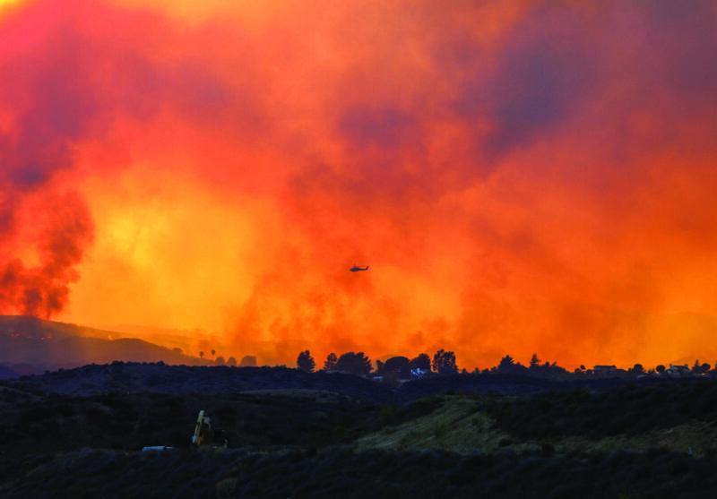 Thousands of community members were ordered to evacuate on Thursday, August 7 as firefighters battled the “Canyon Fire.” PHOTO BY HABEBA MOSTAFA / THE SIGNAL