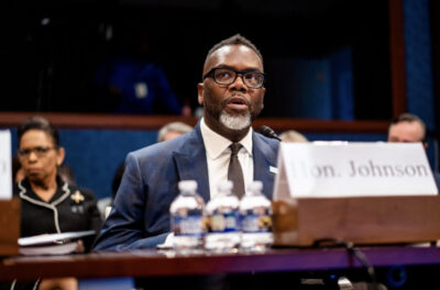 Chicago Mayor Brandon Johnson testifies before the Committee on Oversight and Government Reform on Capitol Hill in Washington on March 5, 2025.Photo by Madalina Vasiliu.