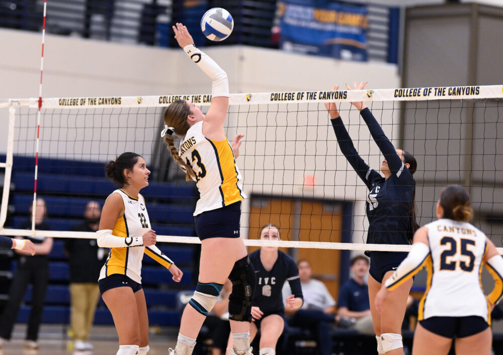 Women’s Volleyball: College of the Canyons vs.. Irvine Valley College on Aug. 27, 2025. Photo by Robert Hanashiro, for College of the Canyons Athletics