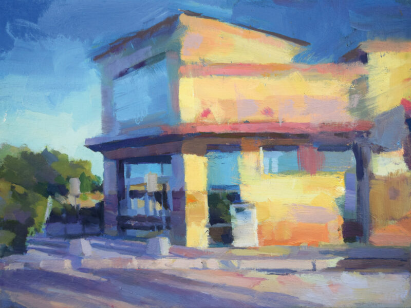 “Walgreens” by Harvey Cusworth, 2025, Oil on canvas, 11 x 14 inches. Courtesy image.