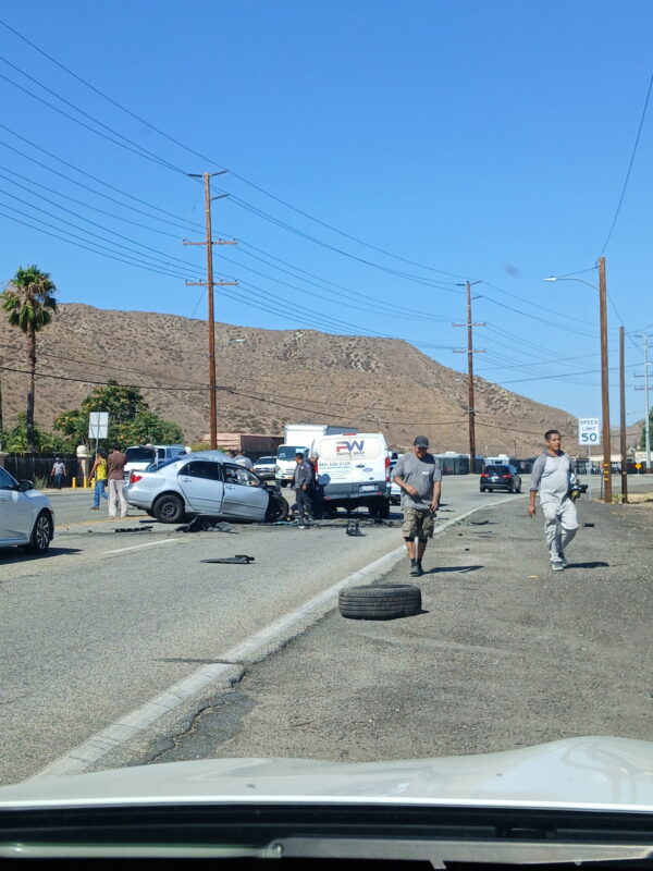 At least one person was killed in a multi-vehicle traffic collision on the 17000 block of Sierra Highway. Courtesy photo.
