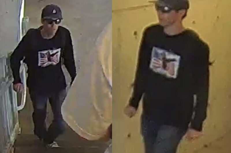 A "person of interest" sought by law enforcement in the assassination of Charlie Kirk in Orem, Utah, on Sept. 10, 2025. Courtesy of FBI Salt Lake City