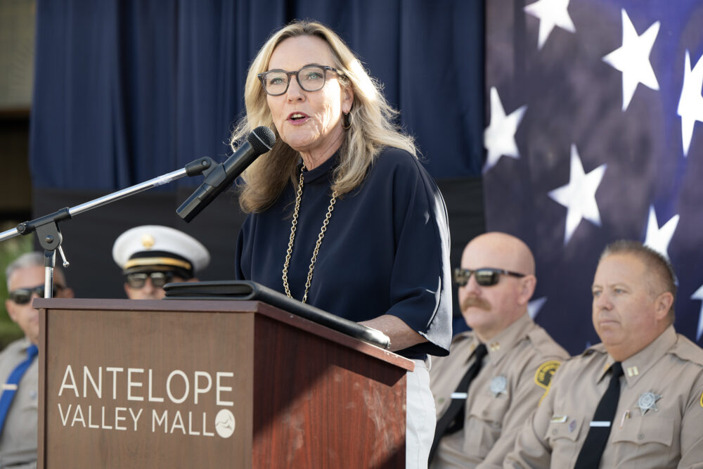 L.A. County Supervisor Kathryn Barger, during a ceremony Thursday in the Antelope Valley, reflected on the anniversary of Sept. 11, urging county residents to honor lives lost and embrace the spirit of unity and service.. Courtesy photo.