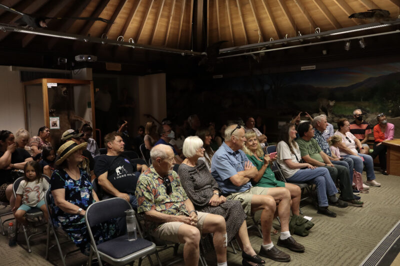 Attendees listen to John Favalessa at the "Deep Space Shots" event at the Placerita Canyon Nature Center in Newhall, Sunday, Sept. 14, 2025. Kamryn Martell/The Signal