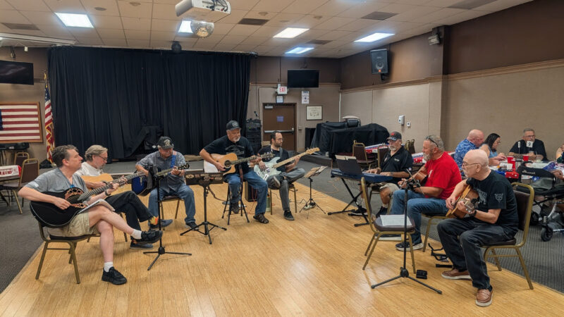 Santa Clarita Elks Lodge No. 2379 recently hosted a jam session featuring members of Guitars for Vets. Photo courtesy of the Elks Lodge.