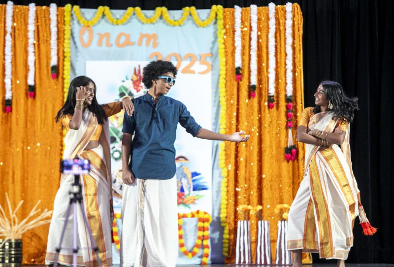 Santa Clarita Gathering of Malayalees hosted an Onam celebration at Rio Norte Junior High School, which consisted of "Pookkalam" (floral art), "Thiruvathira" dance, a festive "Onasadhya," or community meal, as well as music and games on Saturday, Sept. 13, 2025. Habeba Mostafa/ The Signal
