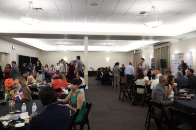 Attendees talk with each other at the SCV Chamber of Commerce and the Latino Business Alliance's Hispanic Heritage Month Celebration at the Centre, Wednesday, Sept. 17, 2025. Kamryn Martell/The Signal