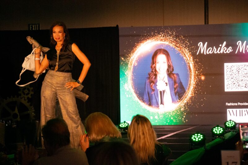 Mariko Mrakich models for the 14th annual Fashion show hosted by Soroptimist of Greater Santa Clarita Valley at the Hyatt on Sept. 13, 2025. Katherine Quezada/The Signal