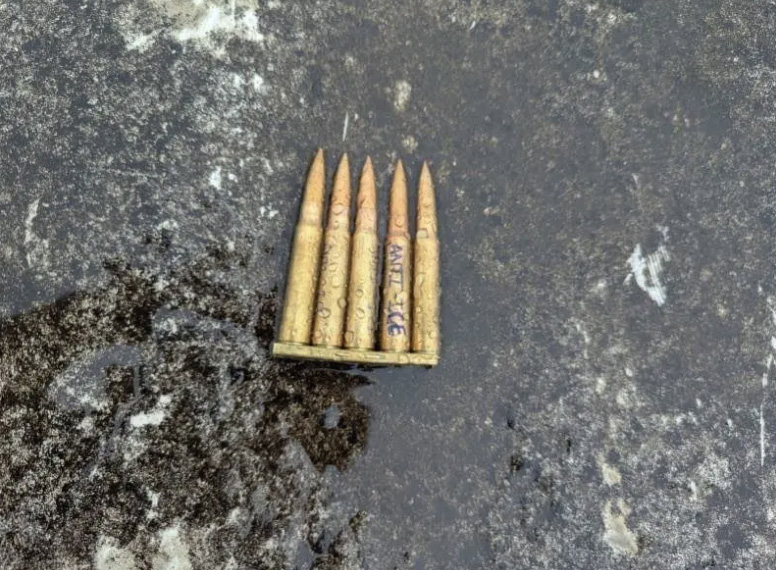 A photo of the shell casings allegedly used in the Sept. 24 attack on an Immigration and Customs Enforcement facility in Dallas. Courtesy of FBI Director Kash Patel