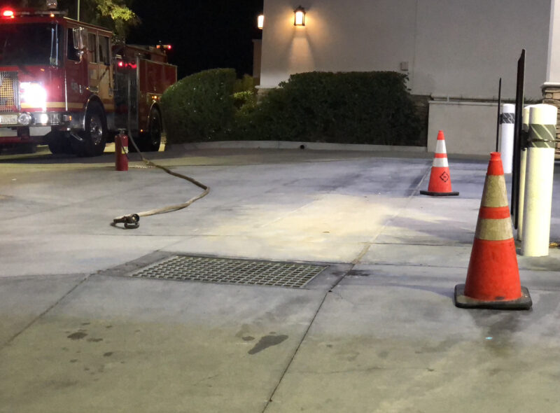 First responders were dispatched to a fuel spill at the 24500 block of west Lyons Avenue, Sunday, Sept. 28, 2025. Signal Staff/The Signal
