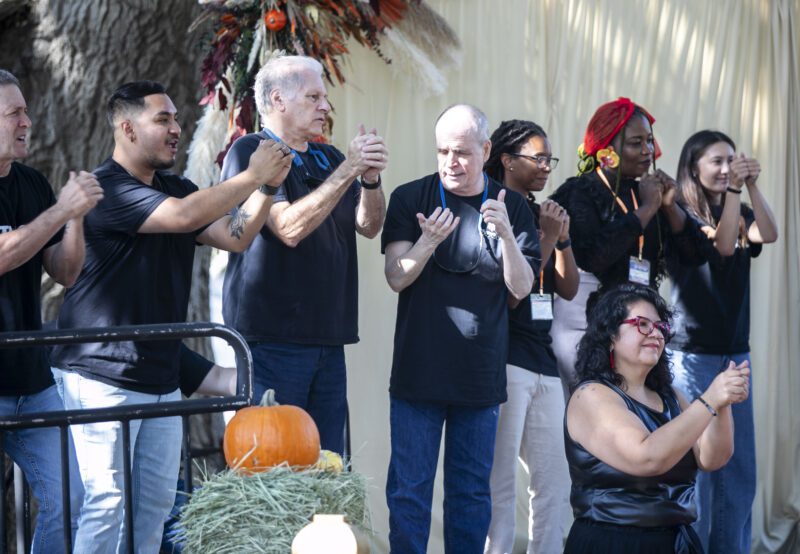 TASC employees and clients perform dances for the audience during Fall Festival on the Farm in Sand Canyon on Saturday, Sept. 27, 2025. Habeba Mostafa/ The Signal