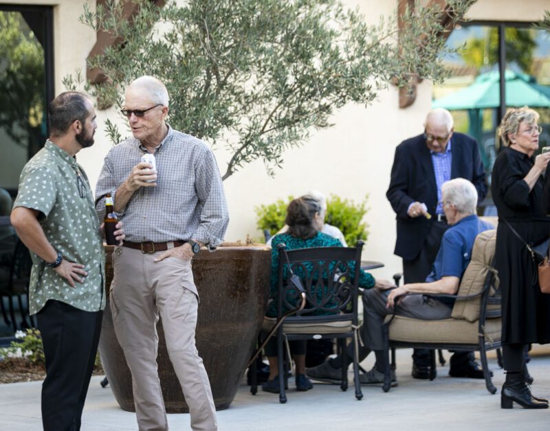 Attendees gather for the cocktail hour prior to the reception during "Commitment to Freedom" at Bella Vida on Saturday, Oct. 4, 2025. Habeba Mostafa/ The Signal
