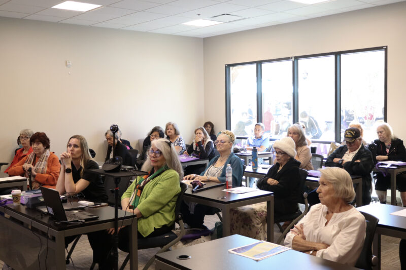 Attendees get the opportunity to listen to informational presentations at Assemblywoman Pilar Schiavo's third annual Senior Resource Fair at the Santa Clarita Valley Senior Center at Bella Vida, Thursday, Oct. 9, 2025. Kamryn Martell/The Signal