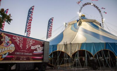 The Circus Vargas tent fully assembled ready for show season on Oct. 9, 2025 in Valencia, Calif. Katherine Quezada/The Signal