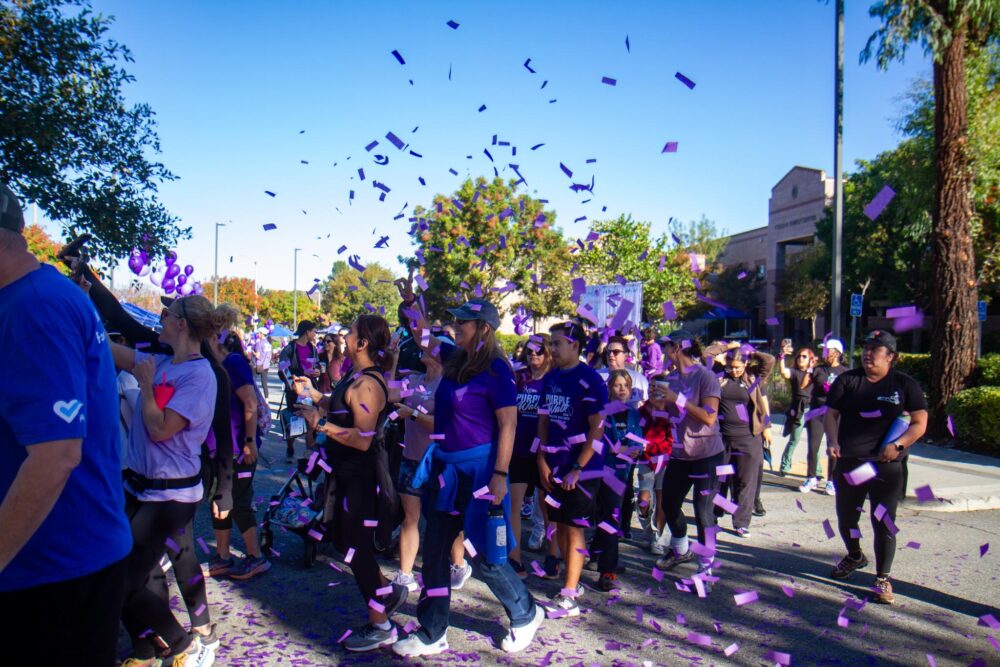 Hundreds join the effort to raise awareness for domestic violence at the Child & Family Center’s annual Purple Walk on Oct. 11, 2025. Katherine Quezada/The Signal