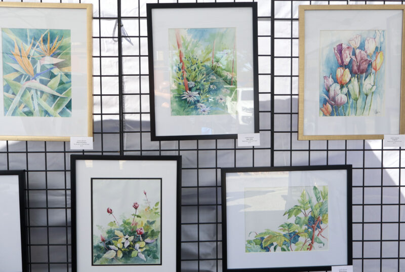 Qiana Tarlow's art on display at the Old Town Newhall Fine Art Festival on Main Street in Newhall, Calif., Sunday, Oct. 12, 2025. Kamryn Martell/The Signal