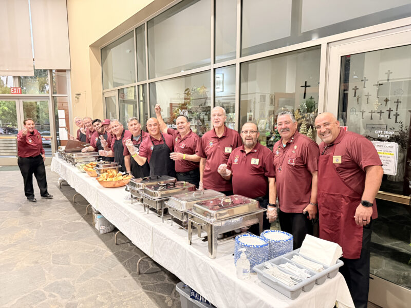 The Knights of Columbus hosted their annual pasta dinner fundraiser, “Mission Im-Pasta-Ble,” on Saturday, Oct. 11, at Saint Kateri Tekakwitha Catholic Parish in Saugus. The event featured a silent auction, raffles and door prizes, a selfie booth and, of course, plenty of pasta. Photo courtesy of the Knights of Columbus.